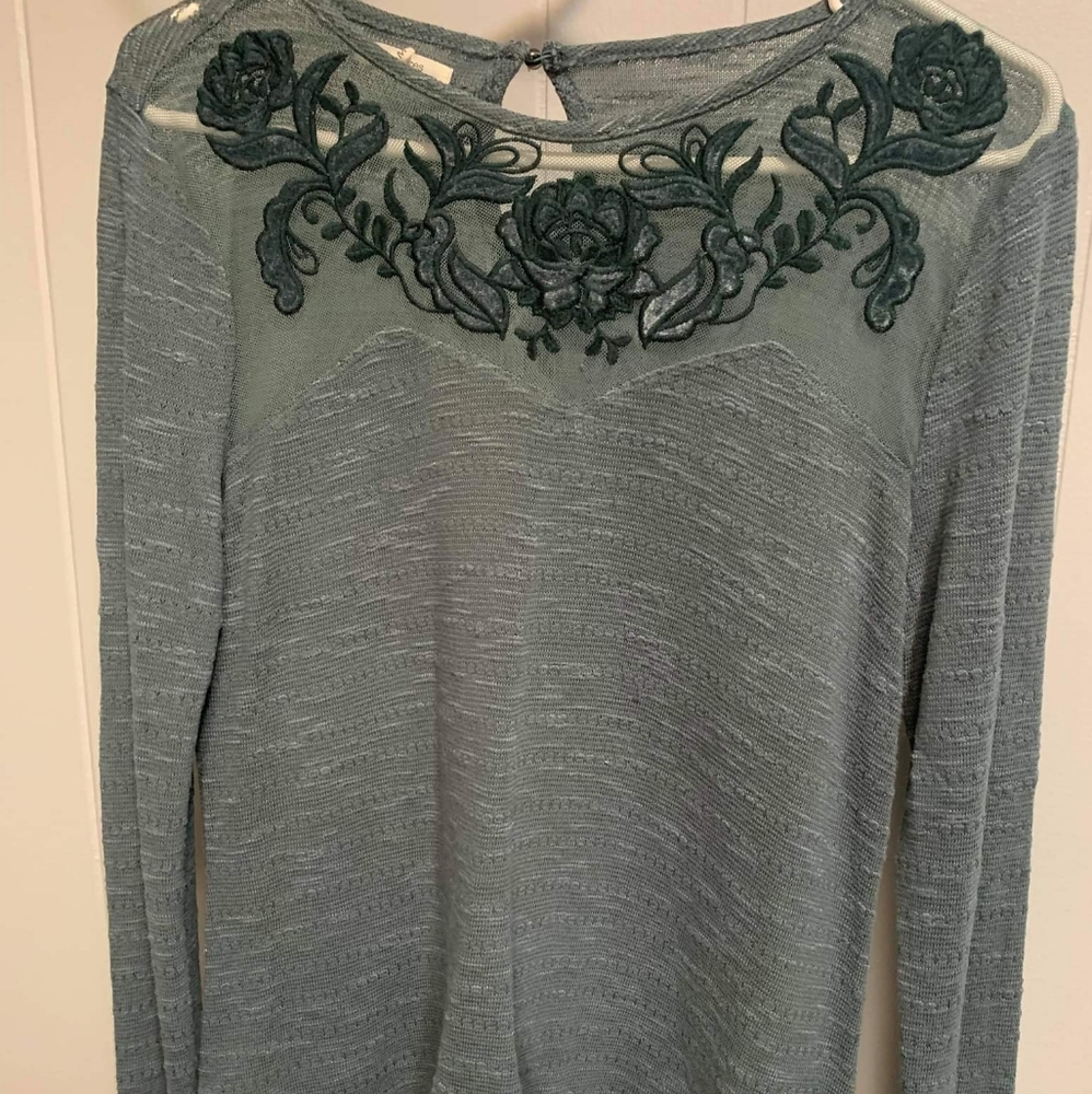 Lacy Blue Blouse